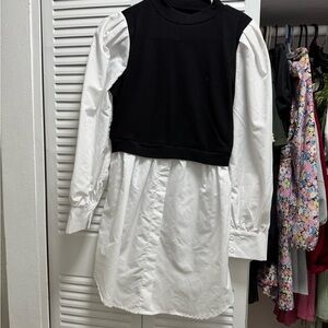 Sweater button down dress